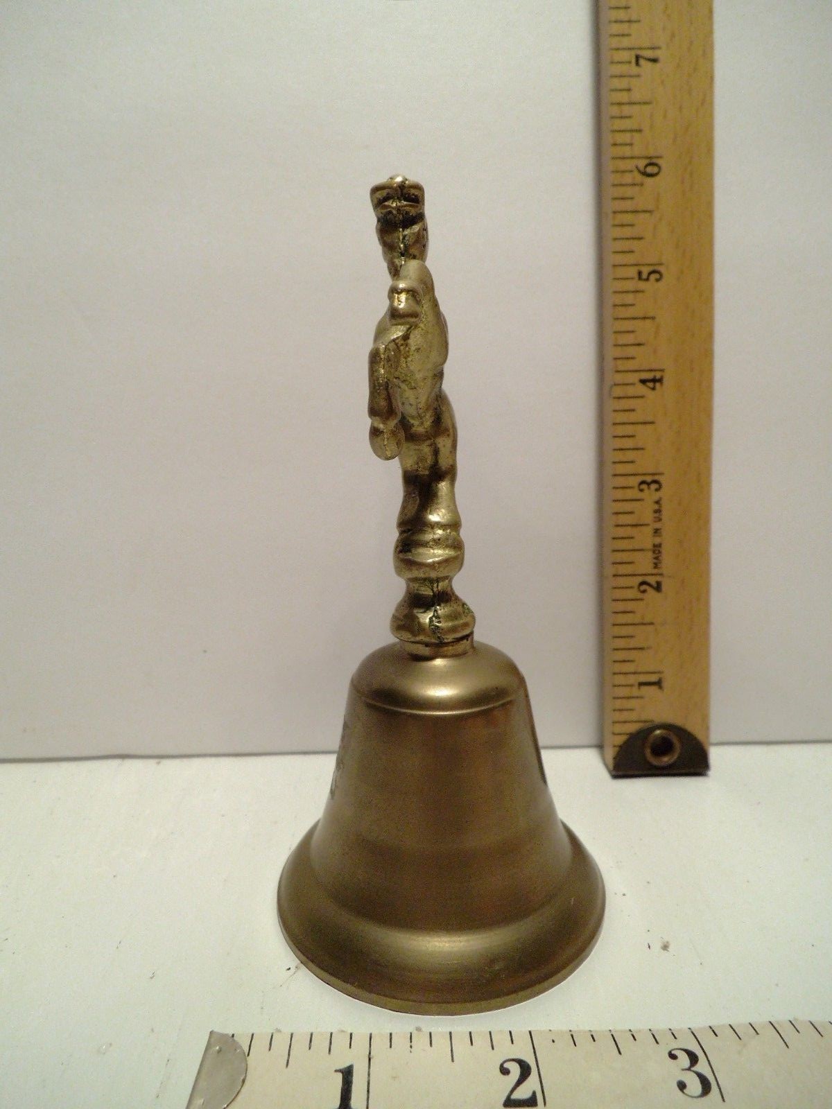 VINTAGE BRASS BELL PEGASUS WINGED HORSE 5 3/4