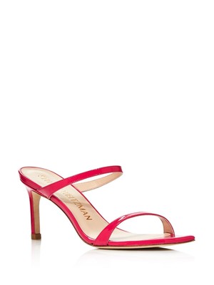 

STUART WEITZMAN Женские розовые кожаные сандалии без шнуровки Aleena Toe Stiletto, Розовый, S5896