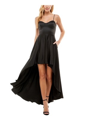 

CITY STUDIO Женское черное официальное платье-бюстье с бретельками на тонких бретельках для юниоров, Черный