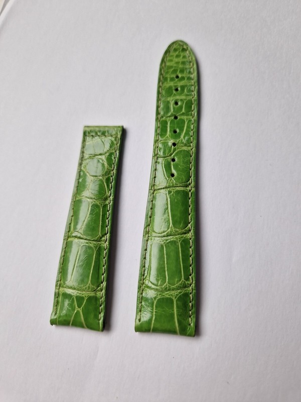 Bracelet De Montre Chopard 19mm Vert Allig Boucle DÃ©Ployante 19x16 Chopard Strap