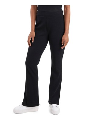 

RILEY-RAE Женские черные эластичные расклешенные брюки в рубчик, Черный, 2321803