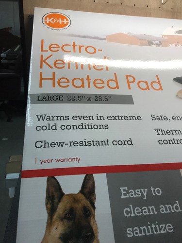 KH Pet Products Lectro Kennel Dog Mat, Large, Black