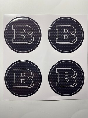 4x Brabus Aufkleber für Radnabenkappen Selbstklebende Embleme für Felgen