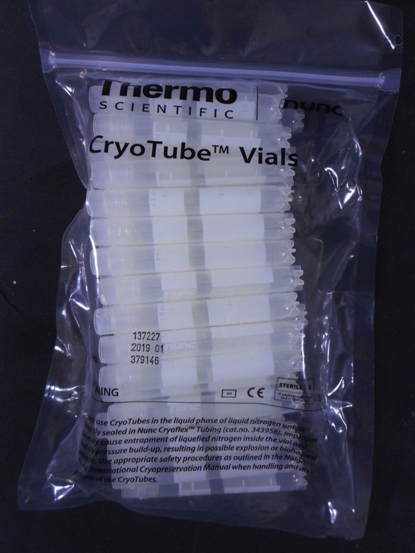 THERMO SCIENTIFIC Nunc 4.5mL Biobanking/Culture Cryogenic Tubes 379146 (50/pk)