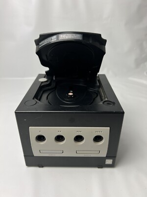 Nintendo Game Cube Console Black Comes With 3rd Party Cables To Start System