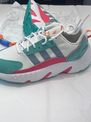 (GZ4946) NIB Adidas ZX22 Boost white/grey/green sz 8.5 Mens 