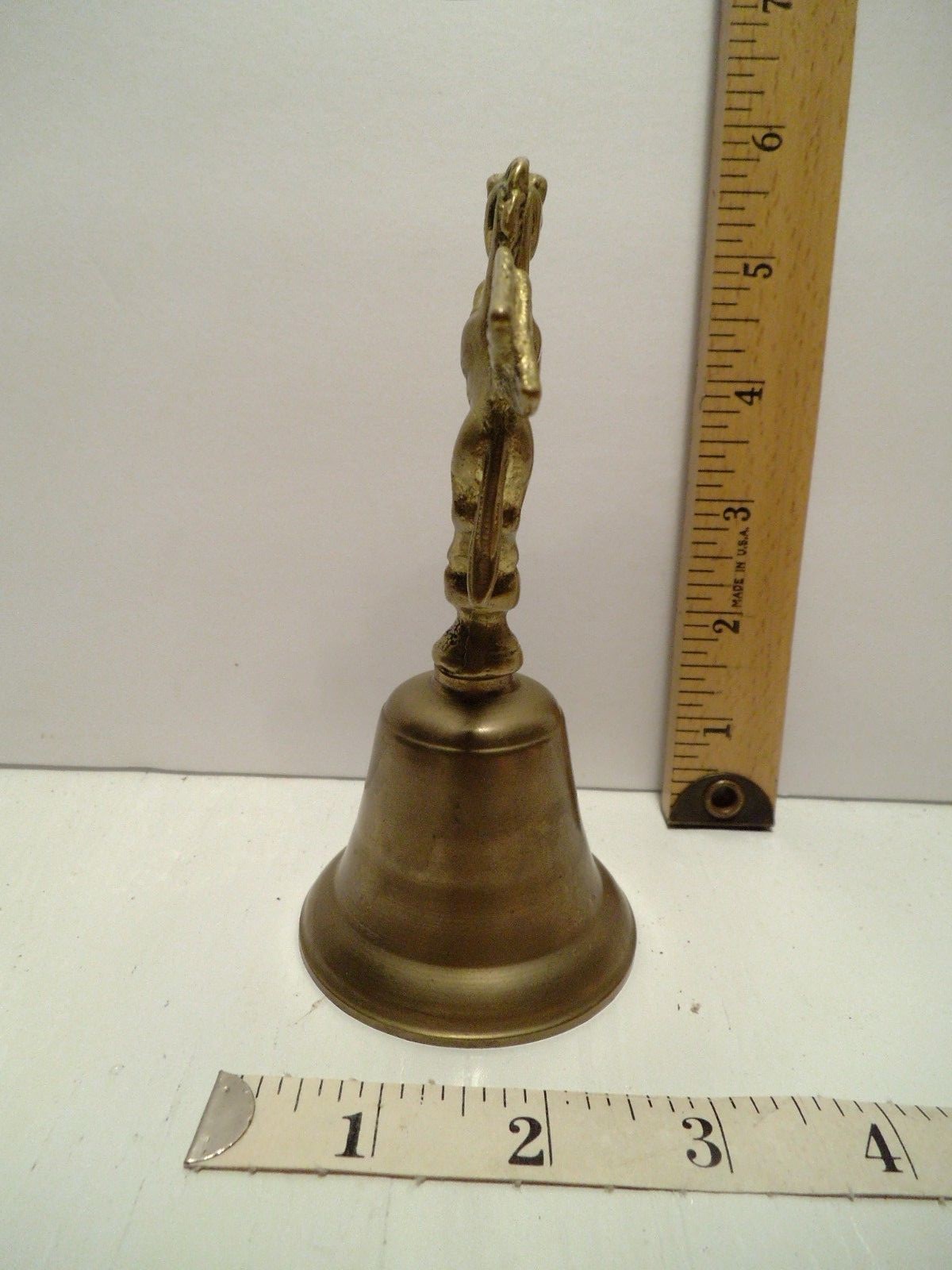 VINTAGE BRASS BELL PEGASUS WINGED HORSE 5 3/4