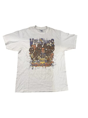 Vintage Los Angeles LA Lakers 1987 World Champions Salem Sportswear T Shirt XL