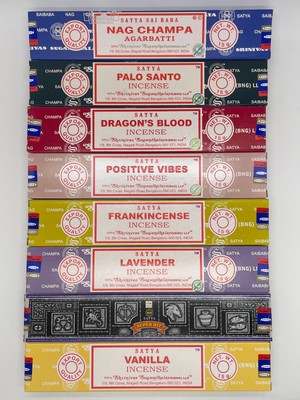 Satya Nag Champa Best Sellers Combo #1 - Palo Santo, Dragons Blood, Lavender, Va