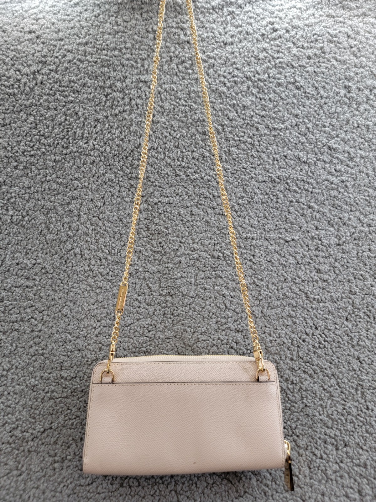 Michael Kors Convertible Leather Small Wallet On A Chain Women's Pink Zip Around - Picture 3 of 13
