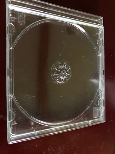 Lot of 10 Used Standard-Sized, Hard-Plastic, Clean, Clear CD Jewel Cases W/bonus
