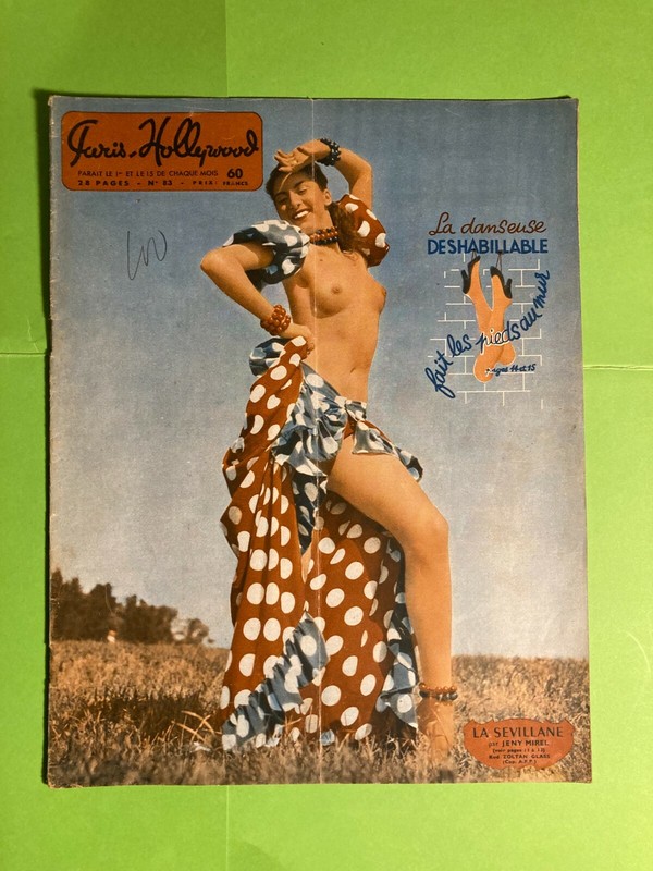 Rare Paris Hollywood NÂ° 83 Pin Up DÃ©Shabillable  1Ã¨Re Page La Sevillane