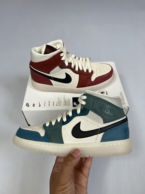 Nike Air Jordan 1 Mid Anti-Gravity Machines Blue Red DM9601-200 Women's Size 7