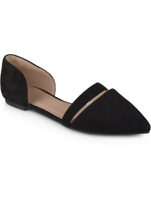 JOURNEE COLLECTION Женские черные балетки с ремешком на спинке Nita Toe Slip On балетки 7 м