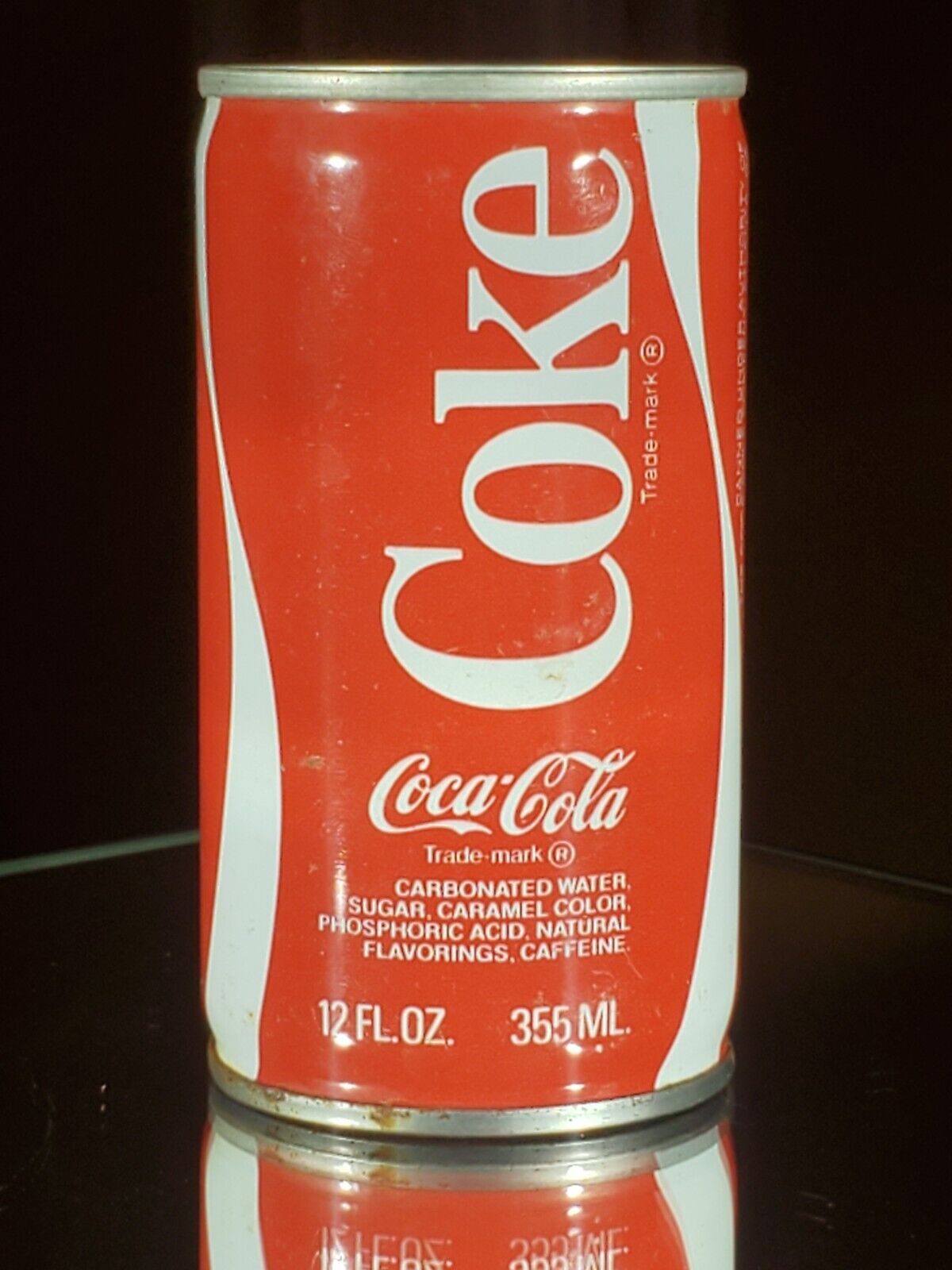 12oz straight side steel COKE can with original unopened 12oz straight side steel COKE can with original unopened