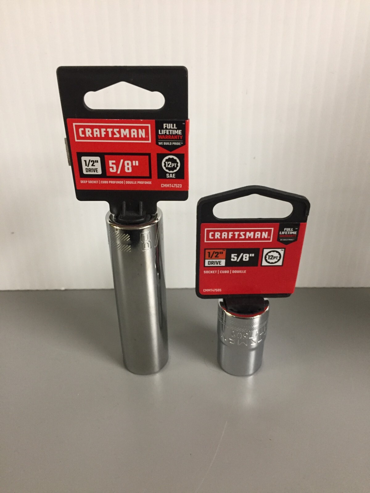Craftsman 5/8 in. SAE 12 Point Deep Socket - 1/2 in. Drive Craftsman 5/8 in. SAE 12 Point Deep Socket - 1/2 in. Drive