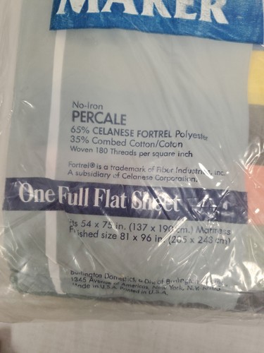 Vintage Burlington Famous Maker Michaele Vollbracht Full Size Sheet Set Stripes