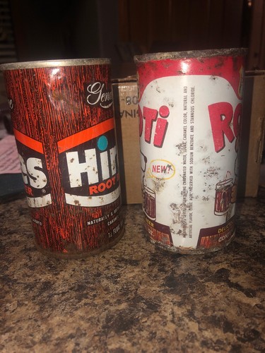 VINTAGE HIRES & ROOTI ROOTBEER CANS