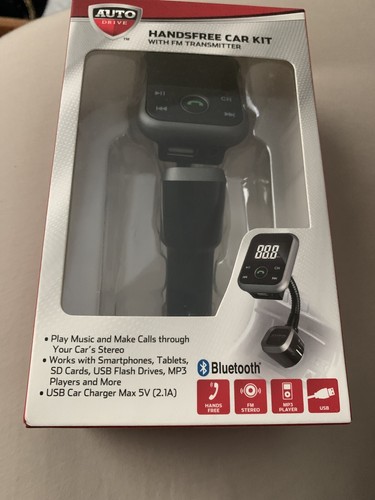 Auto Drive Handsfree Car Kit FM Transmitter Bluetooth, With Remote
