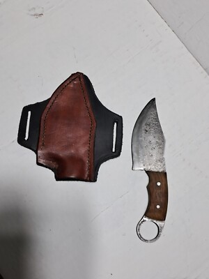 USA Made Custom Carbon Steel Handmade Self Defense Finger Hole Belt/Boot Knife