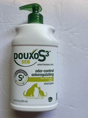Douxo S3 Seb Shampoo Hydrates Moisturizes Dry Skin Dogs & Cats 16.9 oz 500 ml