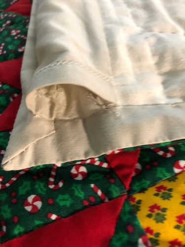 Hand Quilted Christmas Tree Wall Hanging Sleeve Farmhouse Decor Old Fashioned