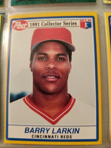 メジャーリーグ　カード　BARRY LARKIN 1991 Post Cereal Barry Larkin Baseball Card #18 Of 30