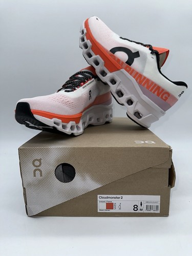 On Running Cloudmonster 2 White Flame Orange Men 8 Running