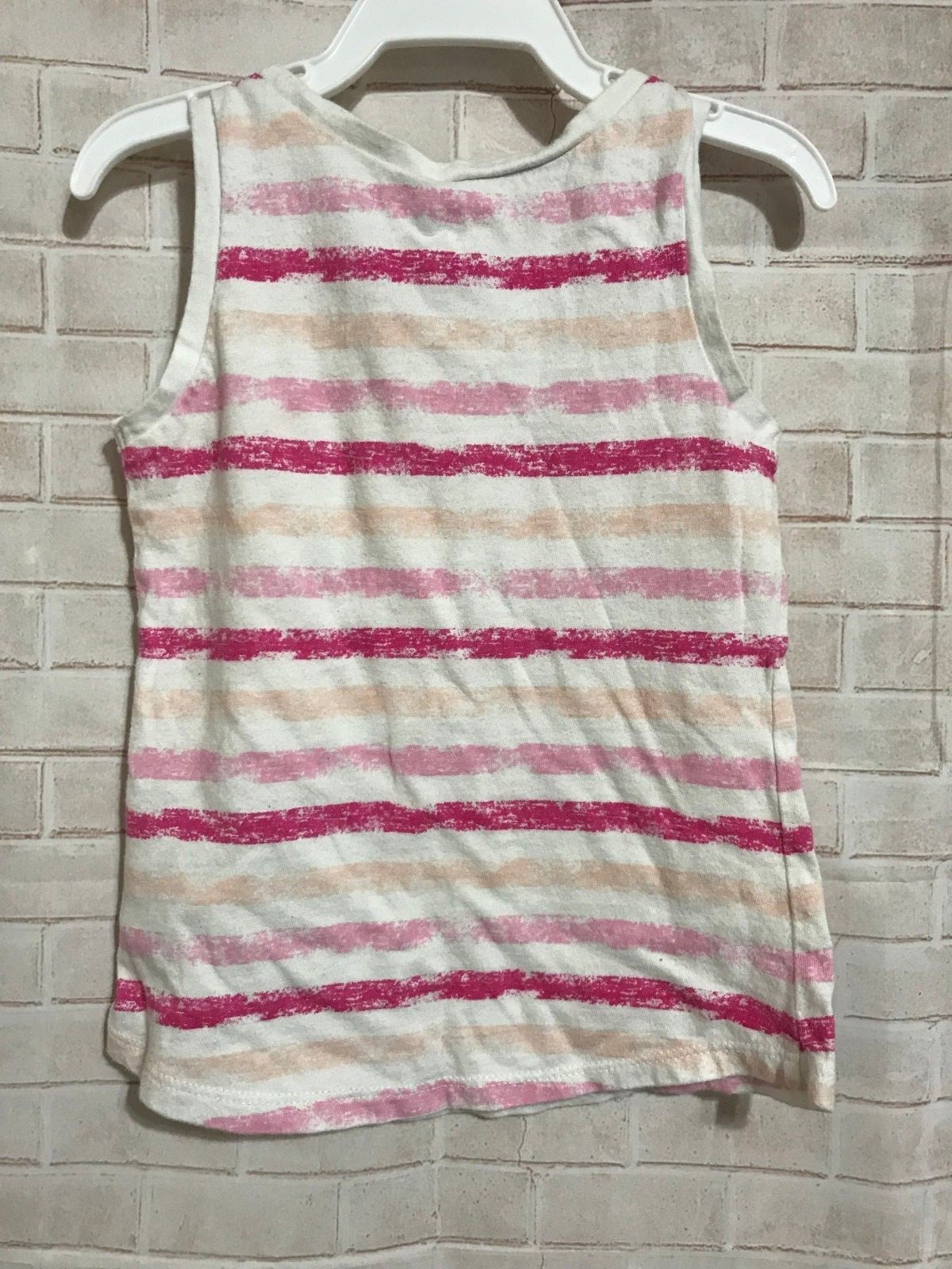 Old Navy Pink White Striped Sleeveless Tank Top Size 2T