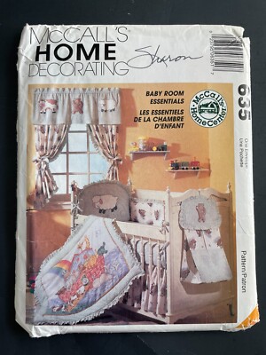 McCall's Home Decorating Baby Room Essentials Crib Sheets Sewing Pattern
