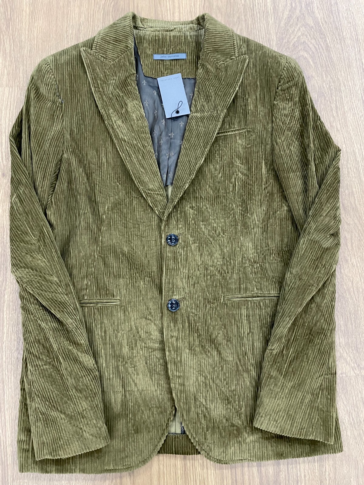 Pre-owned John Varvatos $1298  Corduroy Blazer In Green Size:46