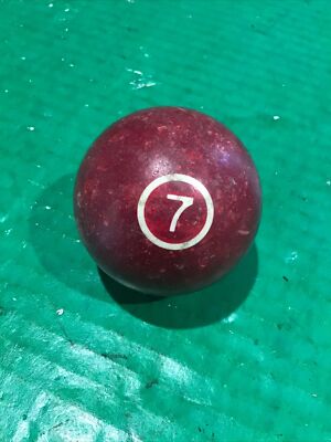 VTG Replacement Billiard Pool Ball 2 1/4'' Diameter Number 7 Burgundy Solid  (B)