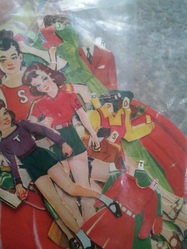 015 Vintage Lot of Paper Dolls Clothing 1940's Small & Large