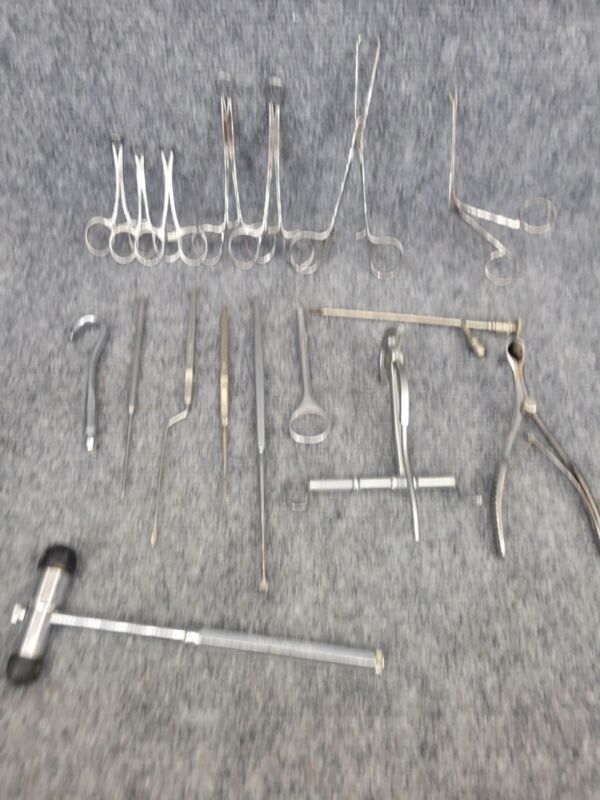 SURGICAL TOOLS LOT, MEDICAL COLLECTABLES Lot 17 Pieces AS Is