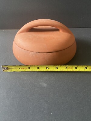 Bortner & Bortner Terracotta Tortilla Warmer Covered Made in the USA Glazed Int.