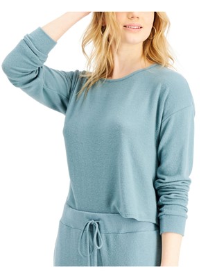 Ультрамягкая пижама ALFANI INTIMATES Intimates бирюзового цвета, рубашка для сна, Пижамный топ L