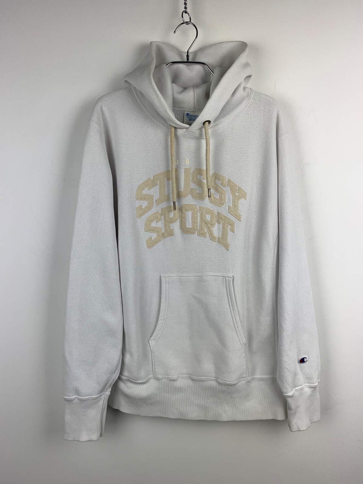 Rare Stussy x Champion Mens Hoodie M Size | eBay