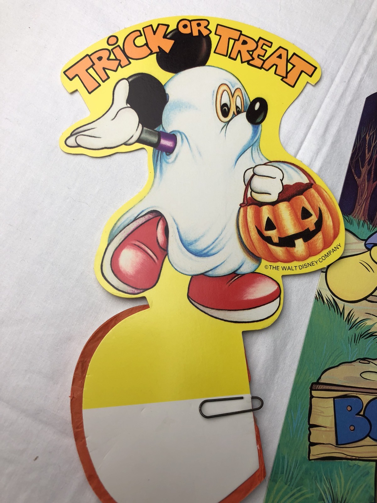 Vtg Lot 3  Disney Mickey Trick or Treat Honeycomb tissue Pumpkin – Halloween