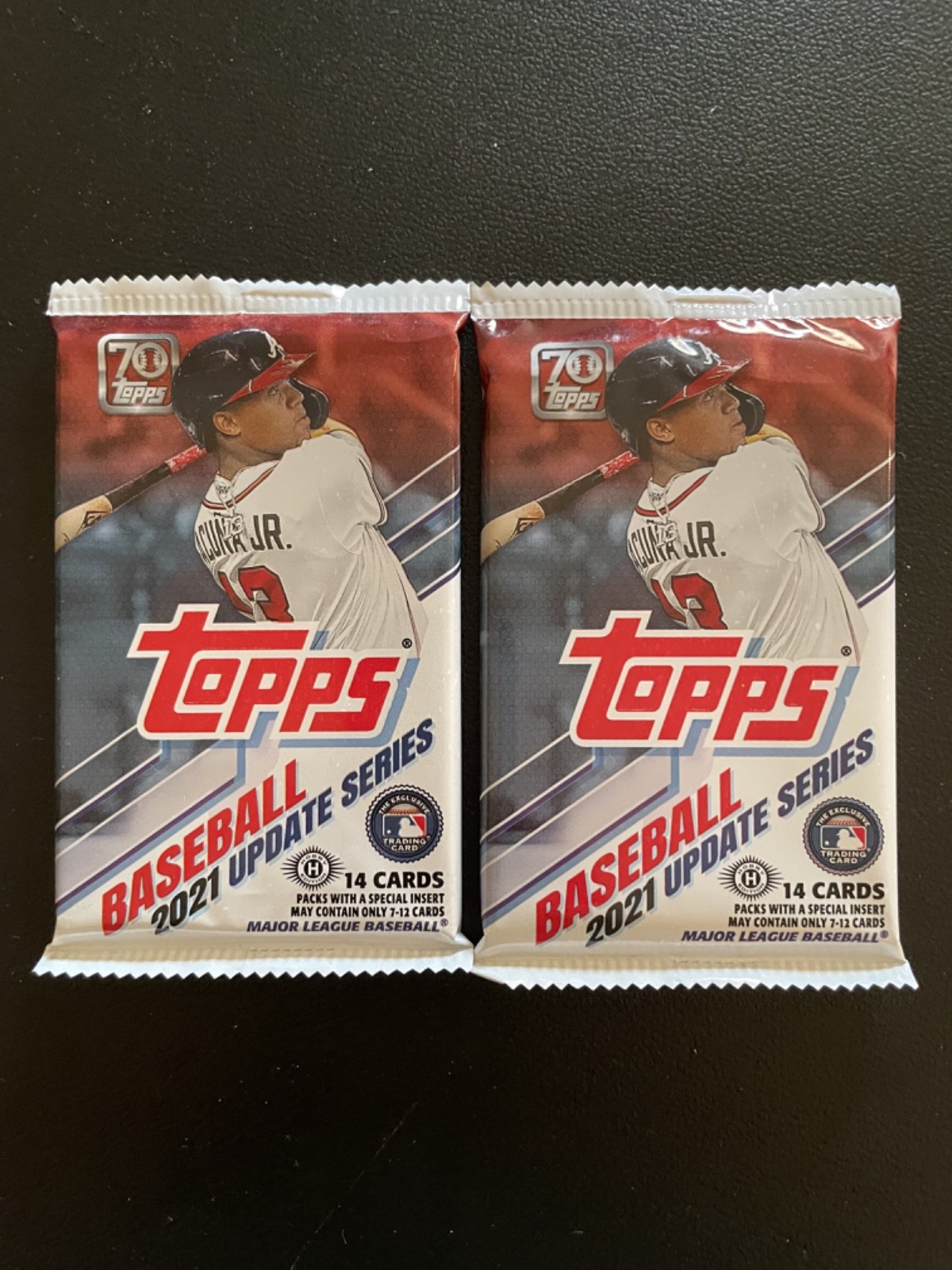2021 Topps Update Series Baseball 14 Cards Per Pack Lot Of 2 #55