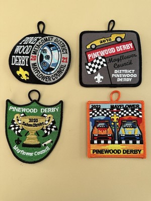 Cub Scouting 2018,2020,2021,2022 Pinewood Derby Participant Award Patches, Mint