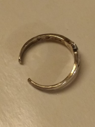 Sterling Silver Silpada Logo Cz Toe Ring