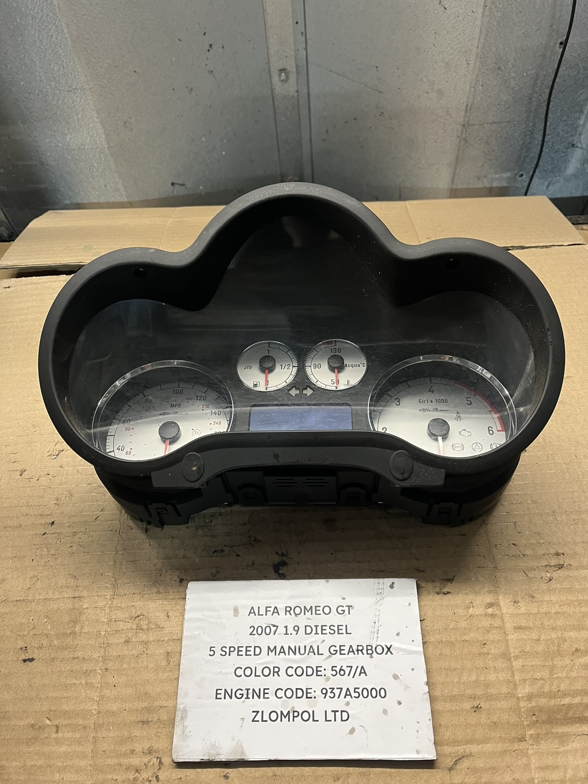 Alfa Romeo GT 2007 1.9 Diesel - Instrument Cluster 156071301 110080304093