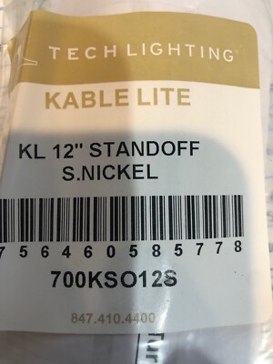 Tech Lighting 700KSO12S Kable-Lite Satin Nickel Rigid Post Standoff