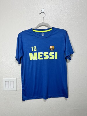 FCB Barcelona Lionel Messi XL Men s Blue Graphic Logo Short Sleeve T-shirt