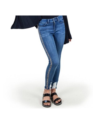 

REWASH Женские синие эластичные джинсы скинни с потертостями на щиколотке для юниоров, Синий, J18780AE6