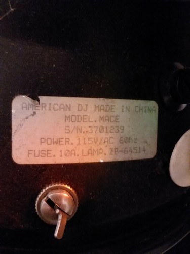 Vintage American DJ MACE  Rotating Dance Disco Ball Light Globe Spinning