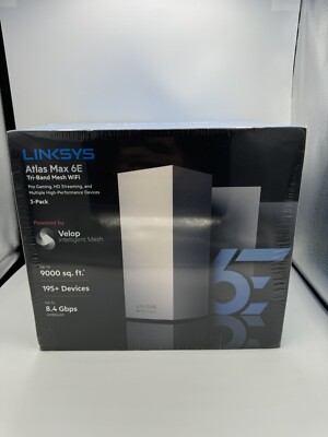 Linksys Atlas Max 6E AXE8400 Tri-Band Mesh Router Wi-Fi 6E System MX8503 3-pack