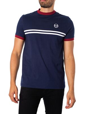 

Мужская футболка Supermac Sergio Tacchini, синяя, Синий, STM14565-368