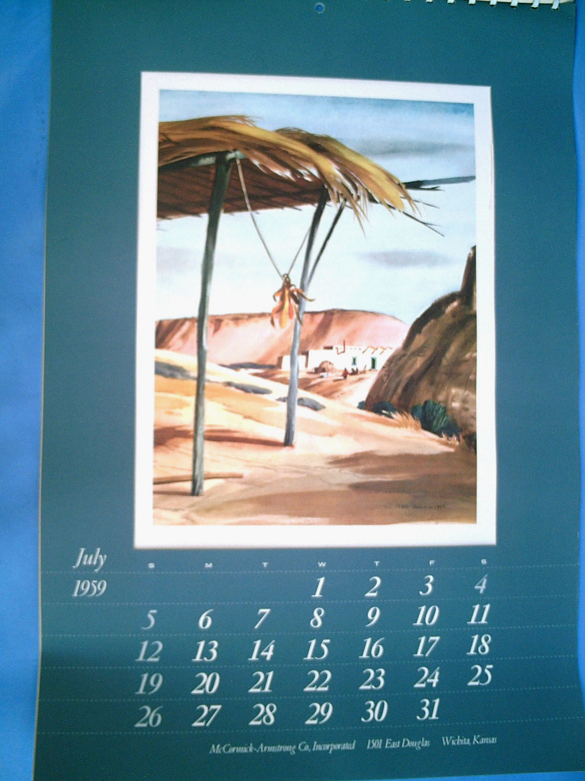 VINTAGE 1959 McCormick Co Collectible Calendar FRAMEABLE PICTURES 12x10 Poster