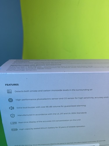  Smoke Alarm + Carbon Monoxide Combination X-Sense SC07 Photoelectric Sensor